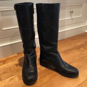Prada Black moto boot with lug sole. Size 41